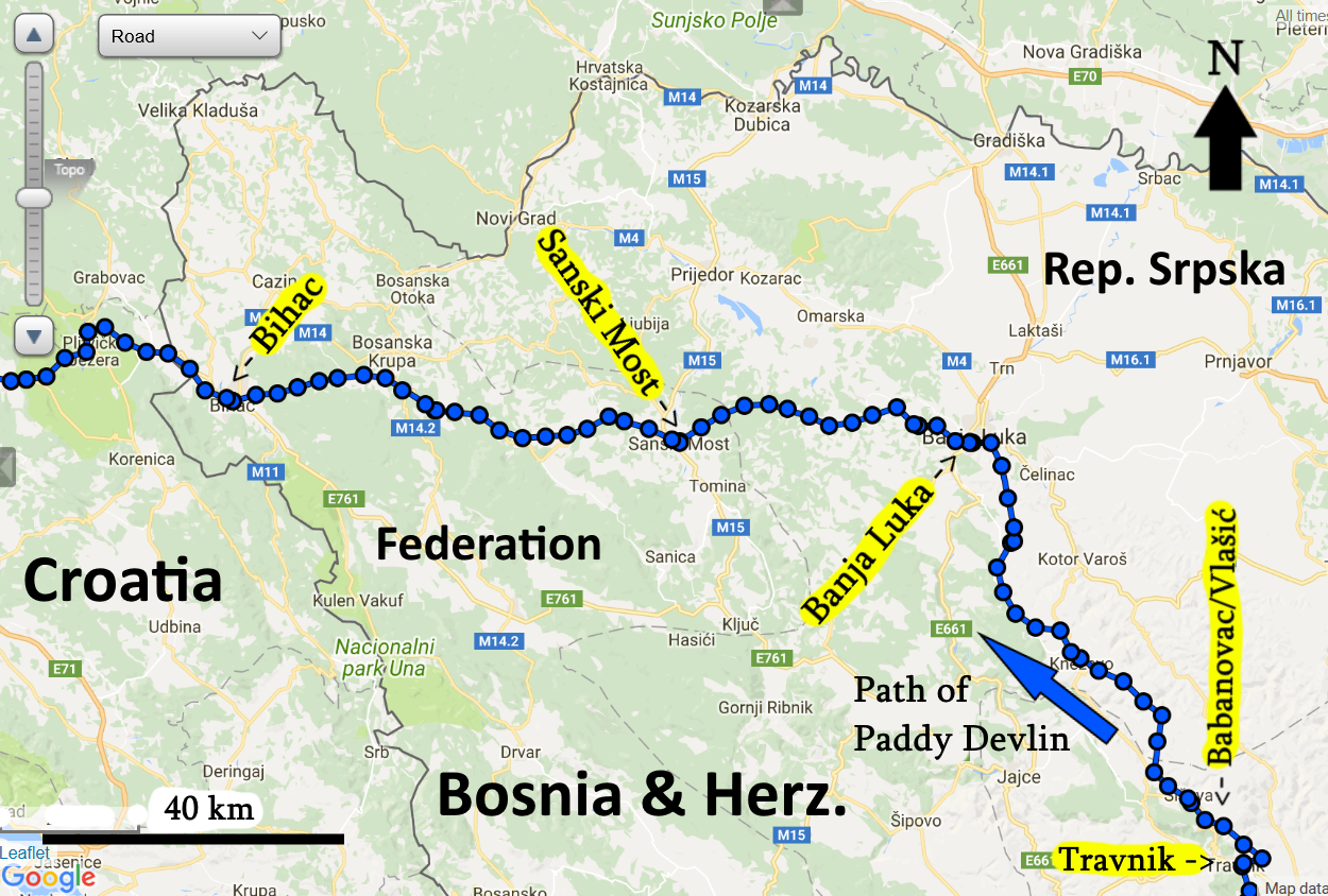 Bosnia Part III Map Annotated WanderingPaddy   Bosnia Part III Map Annotated 